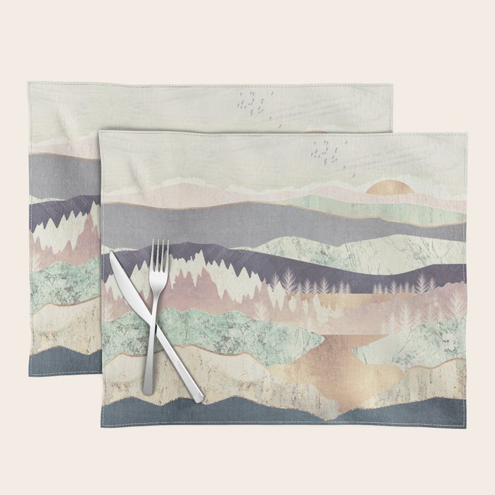 Golden Spring Reflection-Horizontal Muted Placemat Gallery Image 1