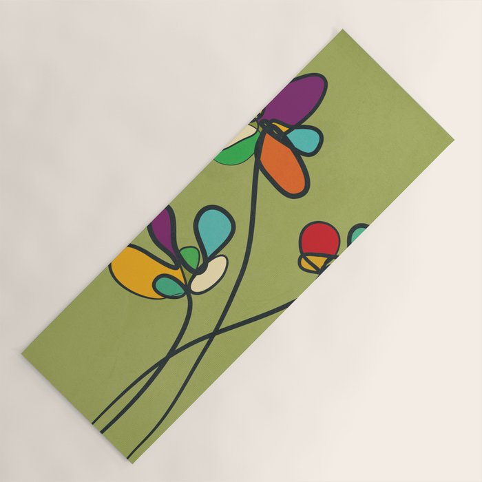 Line Little Wildflowers 1 Yoga Mat Gallery Image 1