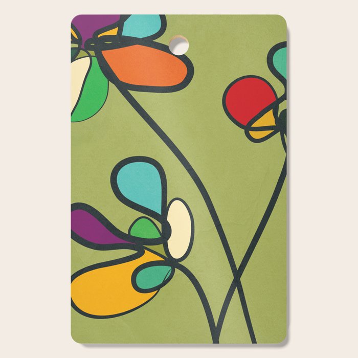 Line Little Wildflowers 1 Cutting Board Gallery Image 1