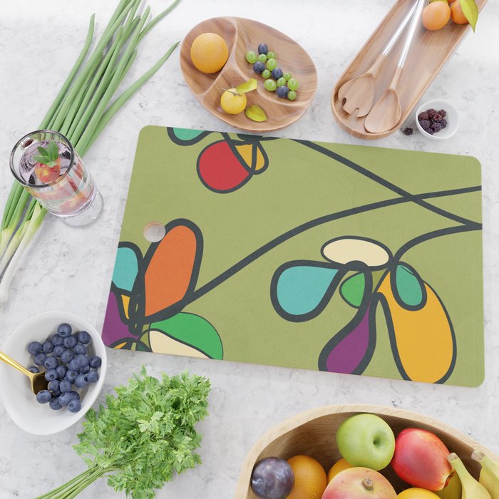 Line Little Wildflowers 1 Cutting Board Gallery Image 2