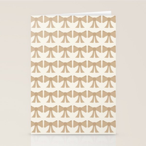 Vintage Bows X Neutral Beige Stationery Card Gallery Image 2