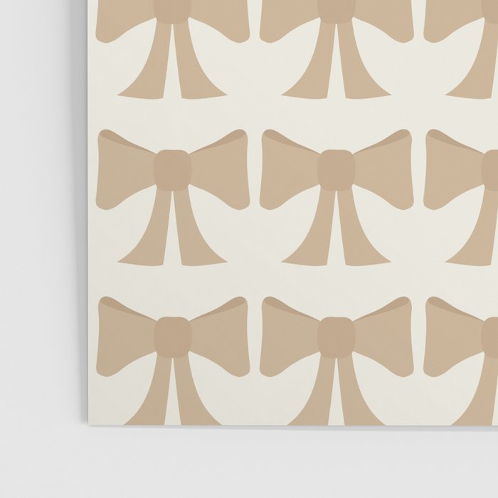 Vintage Bows X Neutral Beige Poster Gallery Image 3