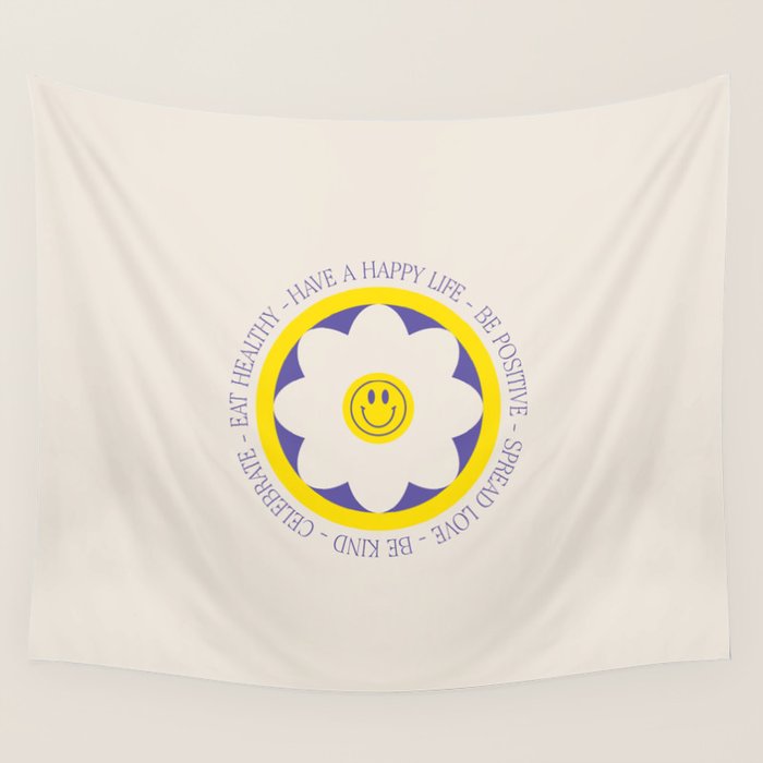 Have a Happy Life Wall Tapestry Gallery Image 1
