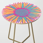 Neon Sunflower Line Art Side Table Gallery Image 2