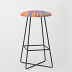 Neon Sunflower Line Art Stool Gallery Image 1