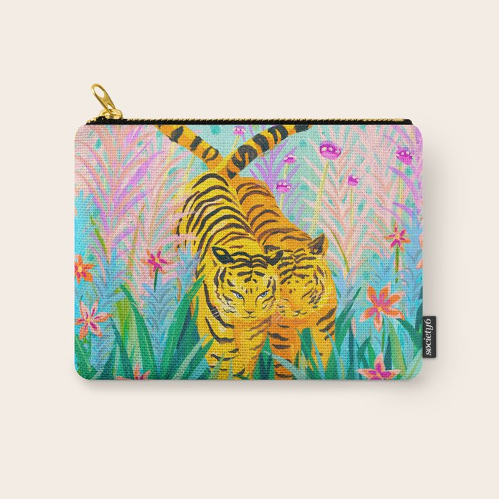 Tigers in Garden Carry All Pouch Gallery Image 1