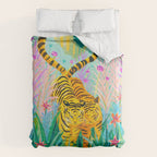 Tigers in Garden Comforter Gallery Image 6