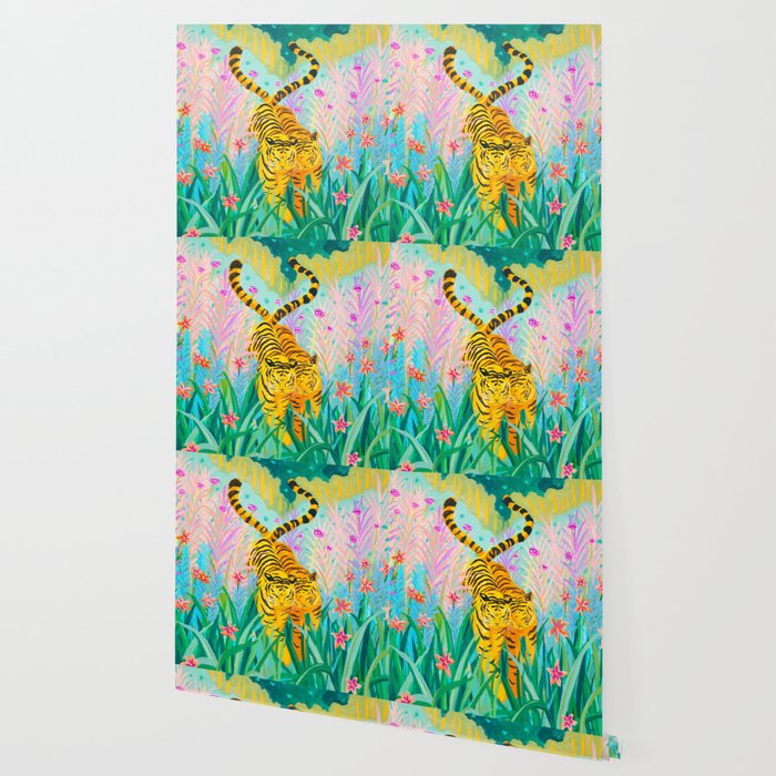 Tigers in Garden Wallpaper Gallery Image 2