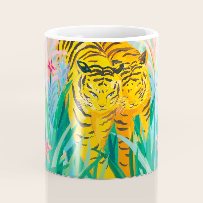 Tigers in Garden Coffee Mug Gallery Image 4