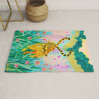 Tigers in Garden Rug Gallery Image 1