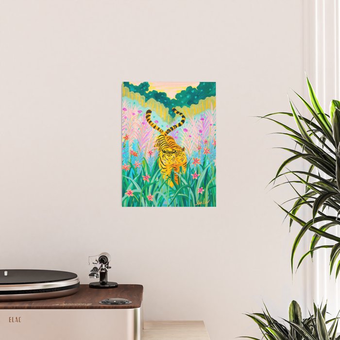 Tigers in Garden Poster Gallery Image 2