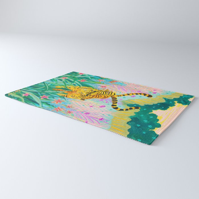 Tigers in Garden Rug Gallery Image 3