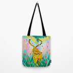 Tigers in Garden Tote Bag Gallery Image 2