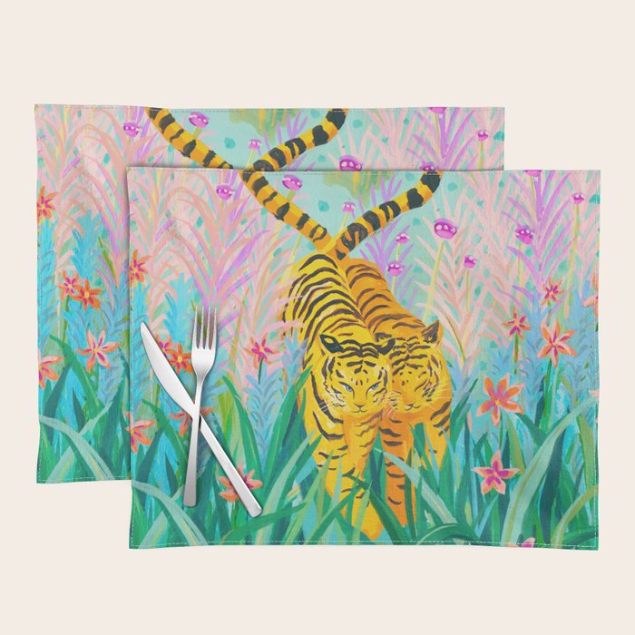 Tigers in Garden Placemat Gallery Image 1
