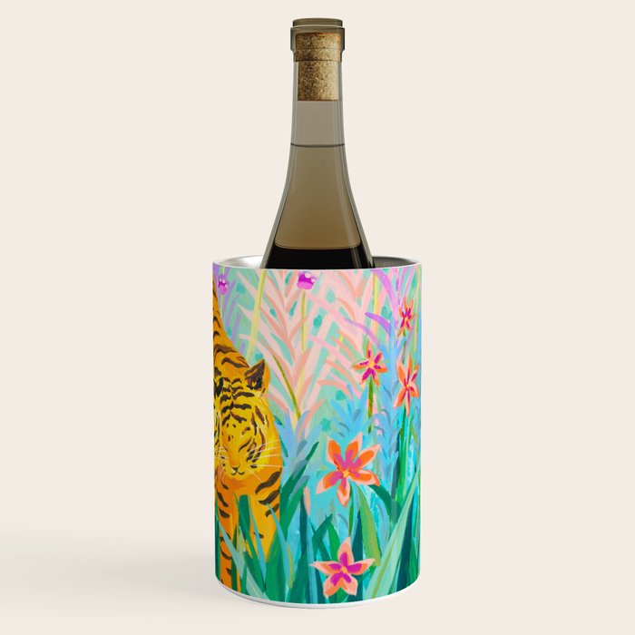 Tigers in Garden Wine Chiller Gallery Image 3