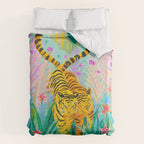 Tigers in Garden Duvet Cover Gallery Image 6