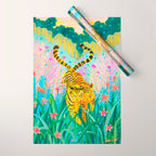 Tigers in Garden Wrapping Paper Gallery Image 1