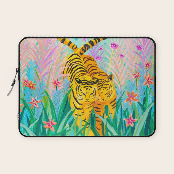 Tigers in Garden Laptop Sleeve Gallery Image 1