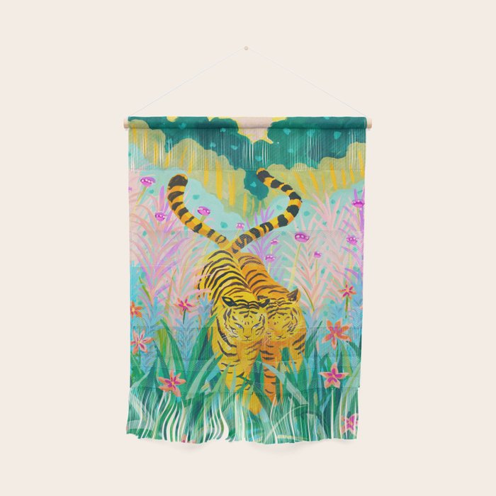 Tigers in Garden Wall Hanging Gallery Image 1