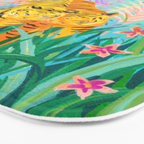 Tigers in Garden Bath Mat Gallery Image 3