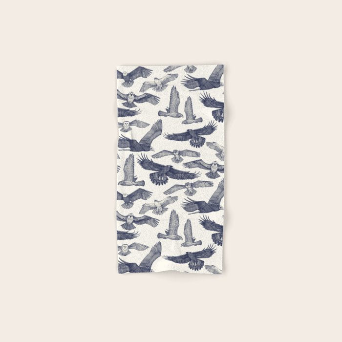 birds of prey blue Bath Towel Gallery Image 1