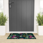 Neon Leaf Pattern Welcome Mat Gallery Image 3