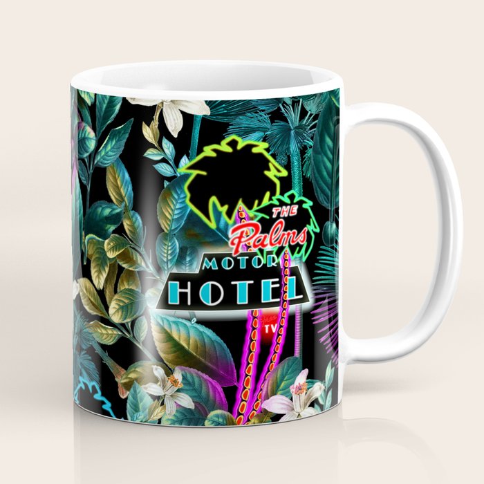 Neon Leaf Pattern Coffee Mug Gallery Image 1