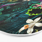 Neon Leaf Pattern Bath Mat Gallery Image 3