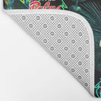 Neon Leaf Pattern Bath Mat Gallery Image 2
