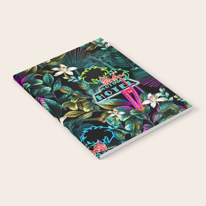 Neon Leaf Pattern Notebook Gallery Image 2