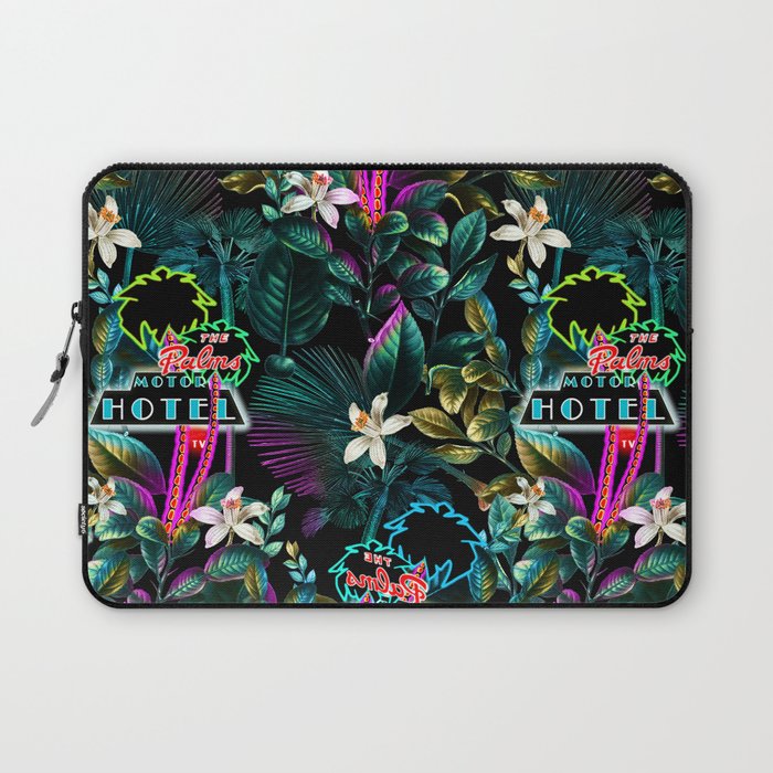 Neon Leaf Pattern Laptop Sleeve Gallery Image 1