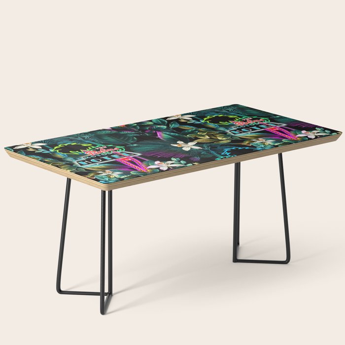 Neon Leaf Pattern Coffee Table Gallery Image 1