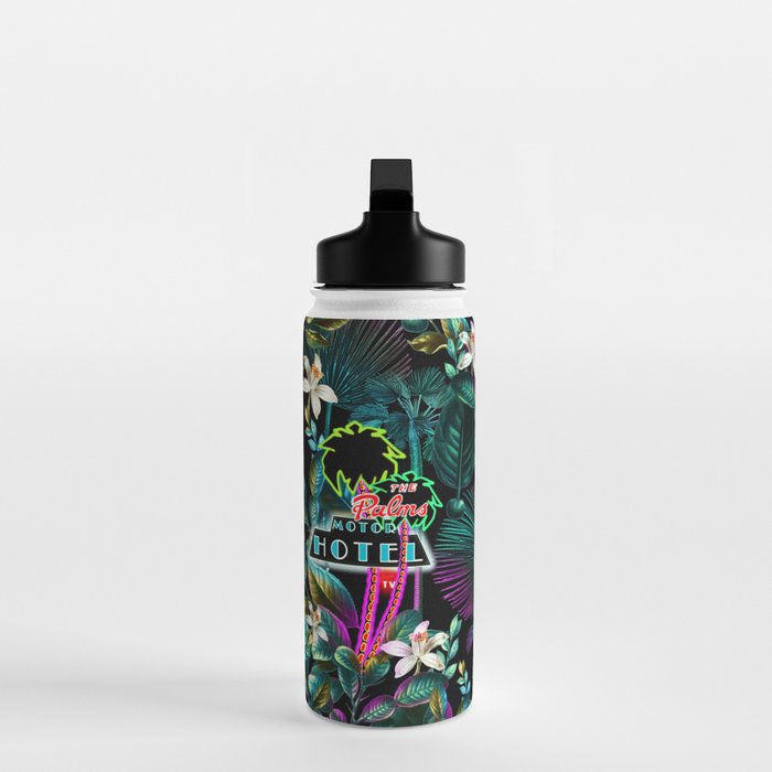 Neon Leaf Pattern Water Bottle Gallery Image 3