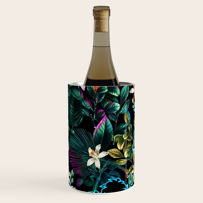 Neon Leaf Pattern Wine Chiller Gallery Image 1