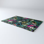 Neon Leaf Pattern Rug Gallery Image 3