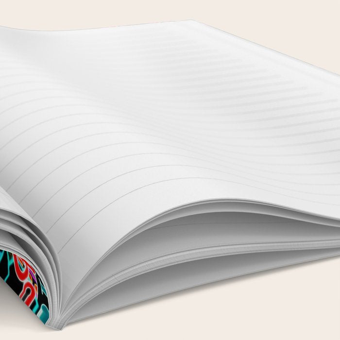 Neon Leaf Pattern Notebook Gallery Image 2