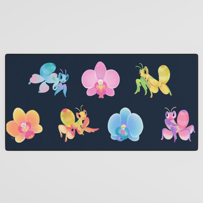 Orchid mantis - Dark Desk Mat Gallery Image 3