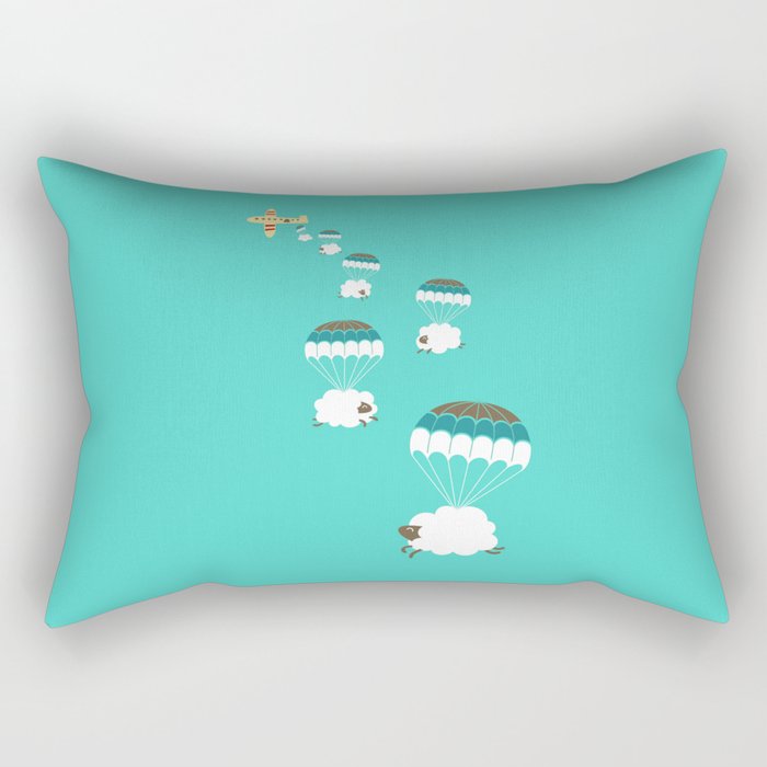 Sheepy clouds Rectangular Pillow Gallery Image 2