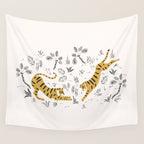Tiger Dive Wall Tapestry Gallery Image 4