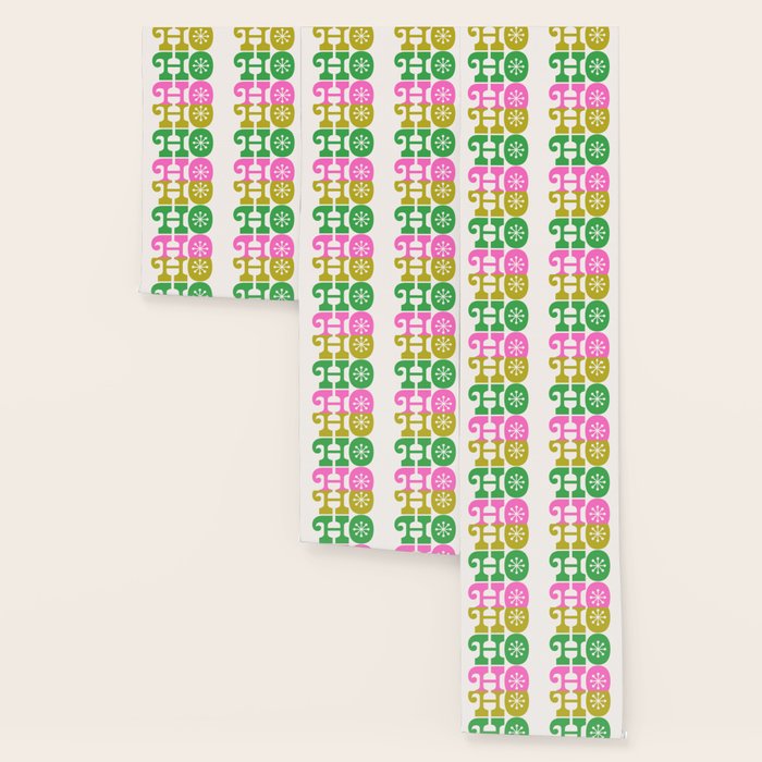 Ho Ho Ho - Pink and Green Wallpaper Gallery Image 3