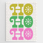 Ho Ho Ho - Pink and Green Jigsaw Puzzle Gallery Image 1