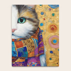Gustav Klimt Style Calico Cat with Colorful Scarf Notebook Gallery Image 4