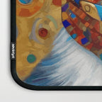 Gustav Klimt Style Calico Cat with Colorful Scarf Laptop Sleeve Gallery Image 3