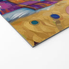 Gustav Klimt Style Calico Cat with Colorful Scarf Welcome Mat Gallery Image 2