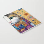 Gustav Klimt Style Calico Cat with Colorful Scarf Notebook Gallery Image 2