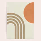 Mid-Century Modern - Orange Sun and Rainbow Poster Gallery Image 4
