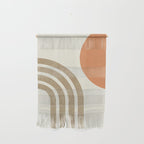 Mid-Century Modern - Orange Sun and Rainbow Wall Hanging Gallery Image 1