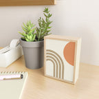Mid-Century Modern - Orange Sun and Rainbow Mini Art Print Gallery Image 2