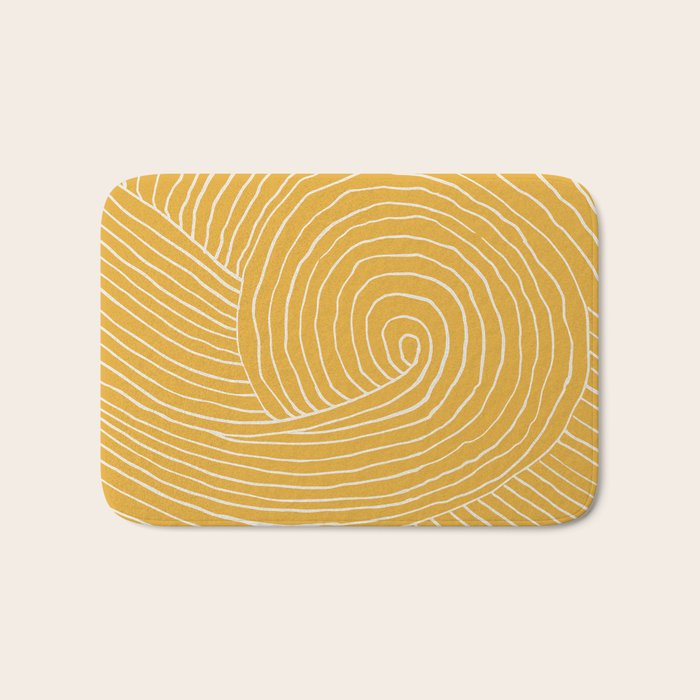 Strokes 02: Tulip Yellow Edition  Bath Mat Gallery Image 1