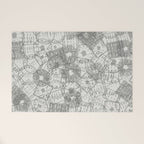 Vintage Paris France Travel Stamp Pattern Welcome Mat Gallery Image 1